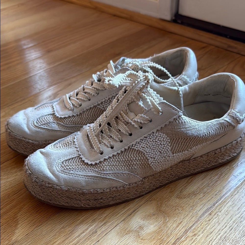 Dolce Vita Cream Textured Sneakers